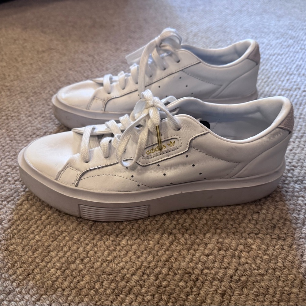 Adidas White Sleek Sneakers